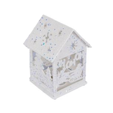 Battery Operated Glitter House 11cm